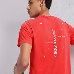 HRX by Hrithik Roshan Typography Printed Rapid-Dry Training T-shirt-image-91