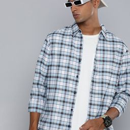 R.Code by The Roadster Life Co. Classic Tartan Checked Casual Shirt-image-11