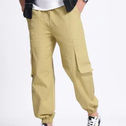glitchez Men Baggy Basics Cargo-Style Joggers-image-58