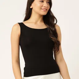 Lady Lyka Women Black Solid Cotton Camisole-picture-16