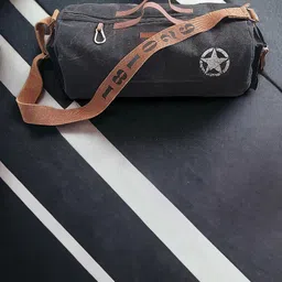 The House of Tara Unisex Black Duffel Bag-image-37