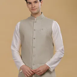 Anouk Woven Nehru Jackets-image-3