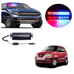 Cartronics 8 LED  Red Blue  Police Flasher Light for Hyundai Santro Xing-image-90