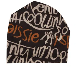 iSWEVEN Unisex White & Yellow Printed Beanie-image-54