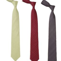 Tossido Men Pack of 3 Woven Design Broad Tie-image-80