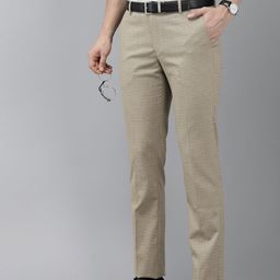 Arrow Men Self Design Textured Tailored Fit Formal Trousers-2