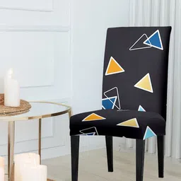 Cortina Black & Yellow Printed Chair Cover-image-16
