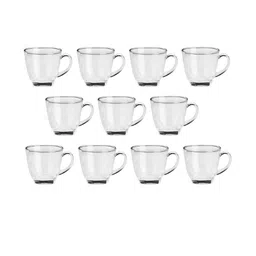 Somil Clear Glass Coffee & Tea Cup / Mug (100 Ml), Enjoy Your Drink in Style, 16.7 X 9 X 6.5 Cm, Pack of 11-image-69