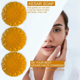 GROOVY Set Of 3 Artichoke Adventure Kesar Bathing Bar- 100 g Each-10