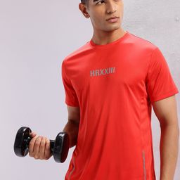 HRX by Hrithik Roshan Brand Logo Print Rapid-Dry Training T-shirt-image-99