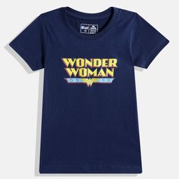 Eteenz Girls Wonder Woman Printed Pure Cotton T-shirt-image-67