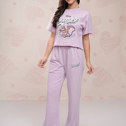 Tokyo Talkies Printed Pure Cotton  T-Shirt With Trouser Co-Ords-picture-45