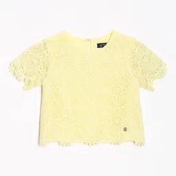 Allen Solly Junior Girls Self Design Cotton Top-77