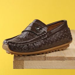 Cute Walk by Babyhug Slip On Formal Shoes - Brown-image-44