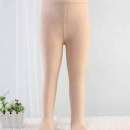 Babyhug Knitted Solid Color Fleece and Woollen Footed Legging - Beige-image-40
