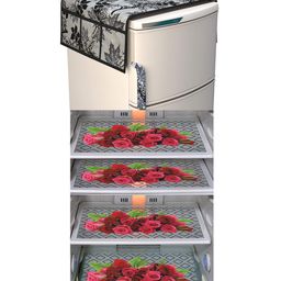 Dakshya Industries Fridge Top Cover and Fridge Mat Combo Set of 5-51