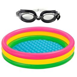 Enorme Inflatable Kids 3 Feet Swimming Water Pool Bath Tub with Adjustable Swimming Goggles-27