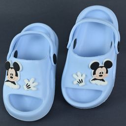 Yellow Bee Mickey Mouse Featuring Character Applique Detailed Slingback Clogs - Blue-picture-6