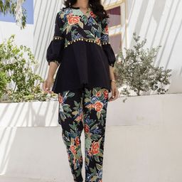 Kohsh Printed Pure Cotton Top With Trousers Co-Ords-picture-14