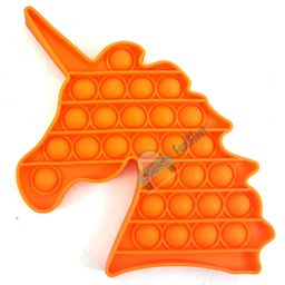 FunBlast Jumbo Heart & Unicorn Pop it Silicon Fidget Toy Pack of 2 - Multicolor image 3