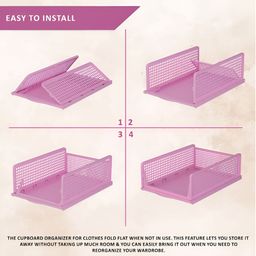 Aura Pink Set of 2 Regular Drawer Organiser Organisers image 2