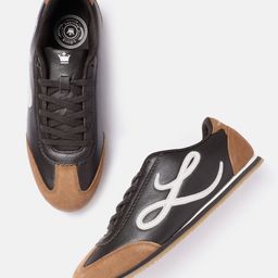 Louis Philippe Sport Men Colourblocked Leather Everyday Sneakers with Brand Logo Detail-image-90