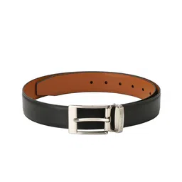 Pacific Gold Men Black & Tan Solid Reversible Belt-image-57