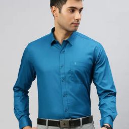 Ramraj Blue  Cotton PolyCotton Regular Fit  Shirts-image-63