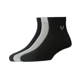 Allen Solly Navy, Black & Melange Grey Cotton Socks(Pack Of 3)-23