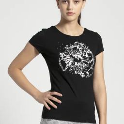 Jockey Black Printed 1361 T-Shirt (Prints & Colors May Vary)-image-96