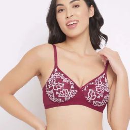 Clovia Maroon Printed Bra-picture-22