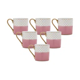 Clay Craft Multicolor Fine Ceramic Coffee Mug Set of 6 - 220 ml image 2