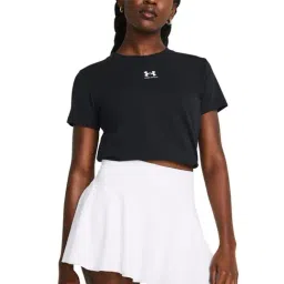 Under Armour Black Cotton Regular Fit Logo Printed Sports T-Shirt-picture-43
