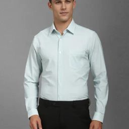Louis Philippe Green Slim Fit Self Pattern Shirt-image-45
