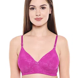 Bodycare Women Pink Self Design T-shirt Bra 6565DPIN-image-75