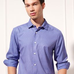HIGHLANDER Men Slim Fit Checked Spread Collar Casual Shirt-picture-35