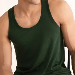 DAMENSCH Men Solid Round Neck Cotton Vest-19