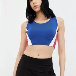KAPPA Multicolored Color-Block Sports Crop Top-image-7