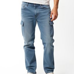 glitchez Men Loose Fit Cargo Jeans-picture-16