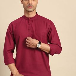 Anouk Pure Cotton Solid Kurta-image-68