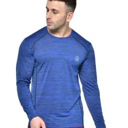 Chkokko Royal Blue Regular Fit Sports T-Shirt-image-14
