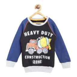 Lazy Shark Kids Black  Color Blocked  Sweatshirt-image-49