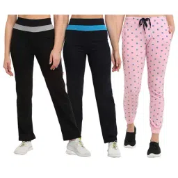 Vimal Jonney Multicolor Mid Rise Pants (Pack of 3)-image-3