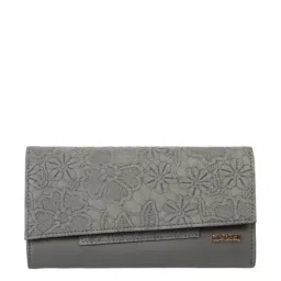 Mochi Grey Embroidered Bi-Fold wallet for Women-24