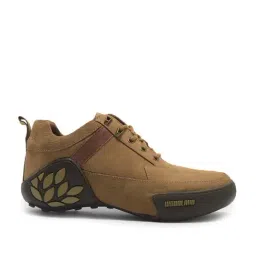 Woodland Men's Camel Casual Sneakers-image-4