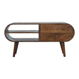 Artisan Furniture Brown Chestnut Circular Media Unit-image-96