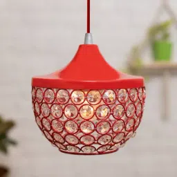Homesake Red Crystal Pendant Ceiling Light-17