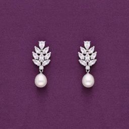 Kai Jewel Sterling Silver Stylish Pearl Drop Earrings for Women-image-8