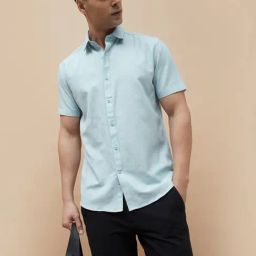 Code By Lifestyle Blue Regular Fit Shirt-image-61