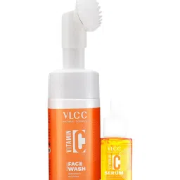 VLCC Glow with Vitamin Combo with Vitamin C Night Serum & Vitamin C Foaming Face Wash - 100 ml Each image 1